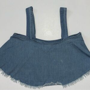 Forever 21 Sky Blue Denim-like Blouse